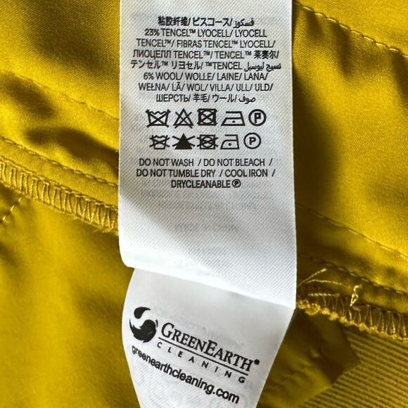 Boden Women’s Cut Richmond 3/4 Cropped Tailored Citrine Yellow Trousers Size 8P - Picture 8 of 8